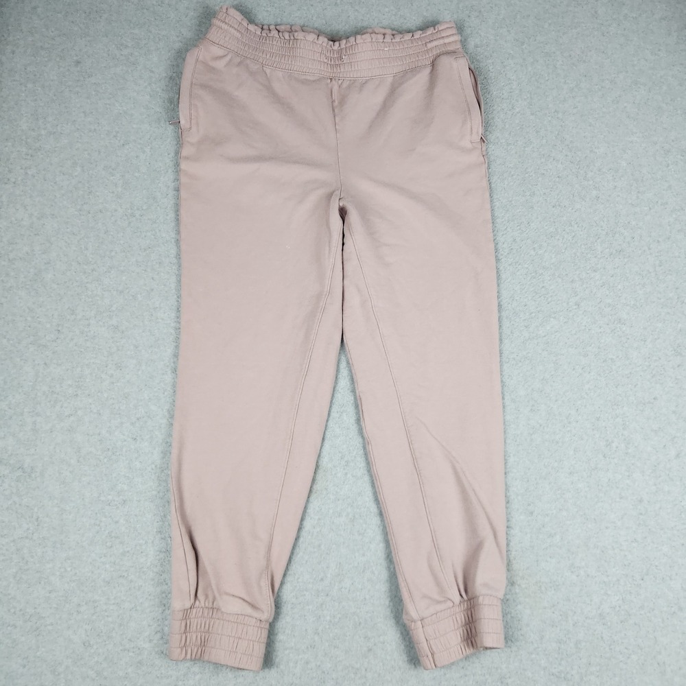 FLX Joggers Sweatpants Womens Large Mauve High Rise Elastic Waist Tapered Leg